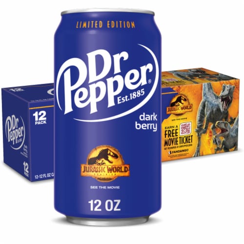 Dr Pepper Dark Berry Soda, 12 fl oz Cans, 12-Pack
