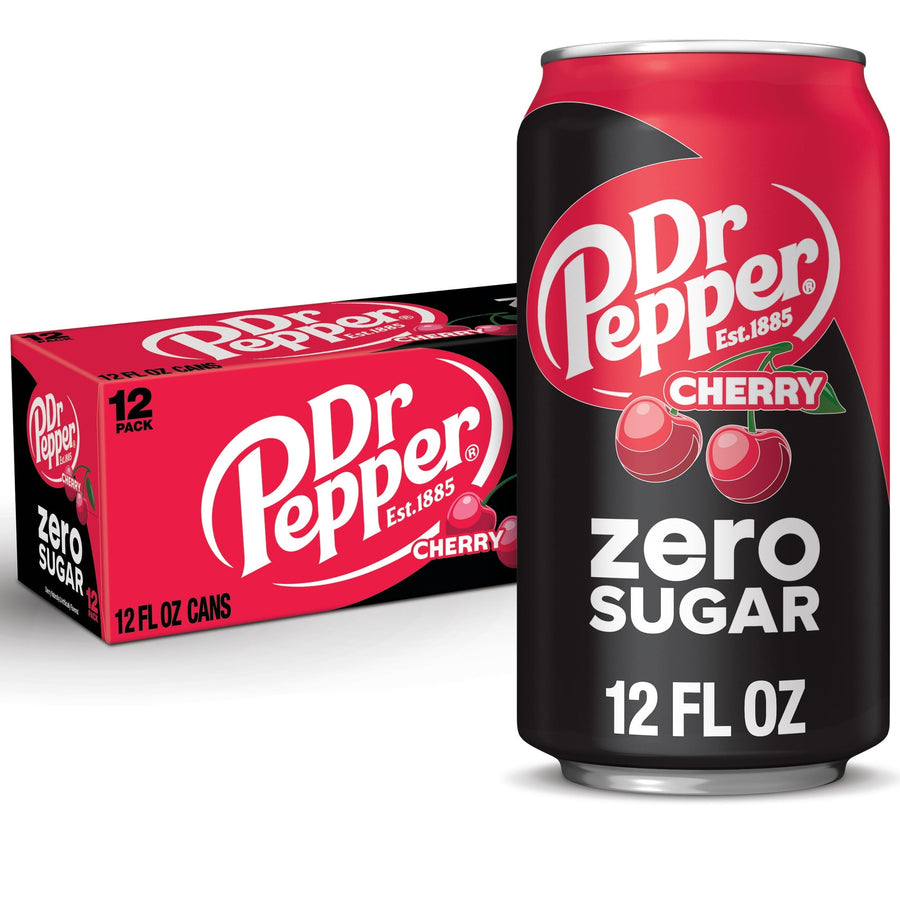 Dr Pepper Cherry Zero Sugar Soda - Clean Ready